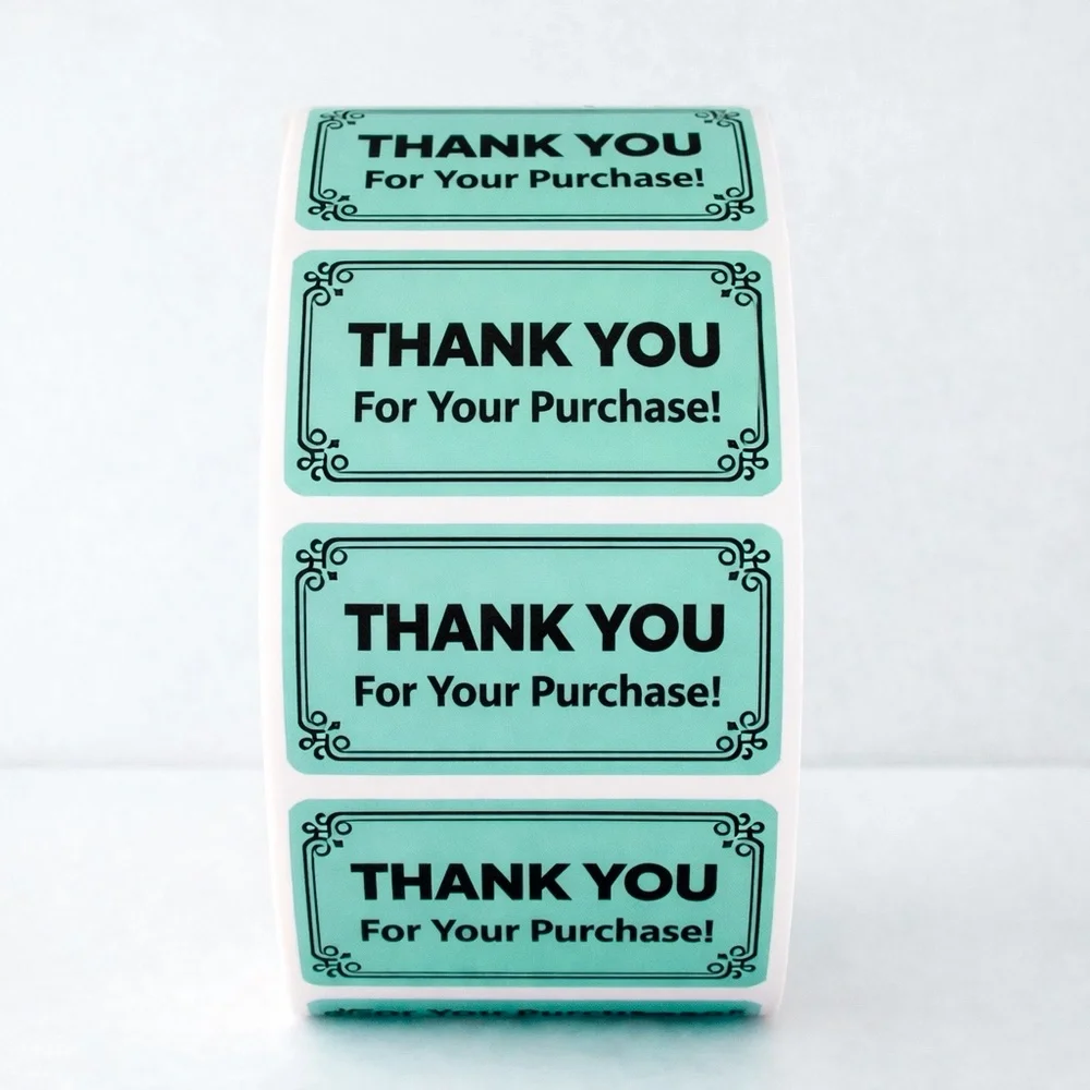 Thank You For Your Purchase Labels 100 Pack – Small Business Packaging Stickers